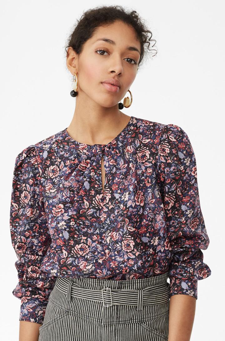 Rebecca Taylor La Vie Toile Fleur Knot Top