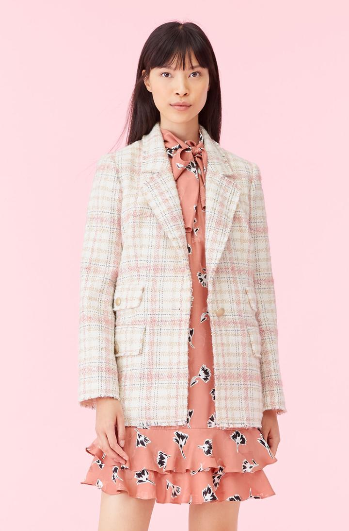 Rebecca Taylor Rebecca Taylor Gabrielle Plaid Tweed Blazer