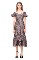 Rebecca Taylor Off-the-shoulder Floral Jacquard Dress