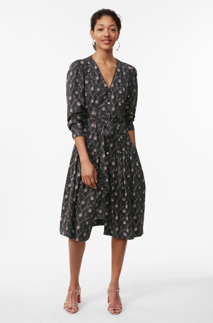 Rebecca Taylor La Vie Aubrie Trellis Poplin Dress