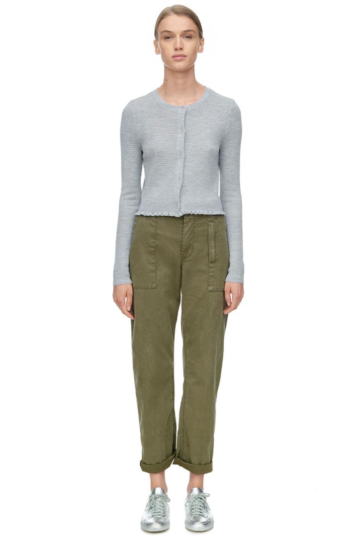 Rebecca Taylor Rebecca Taylor Merino Wool Cardigan L Light Heather Grey