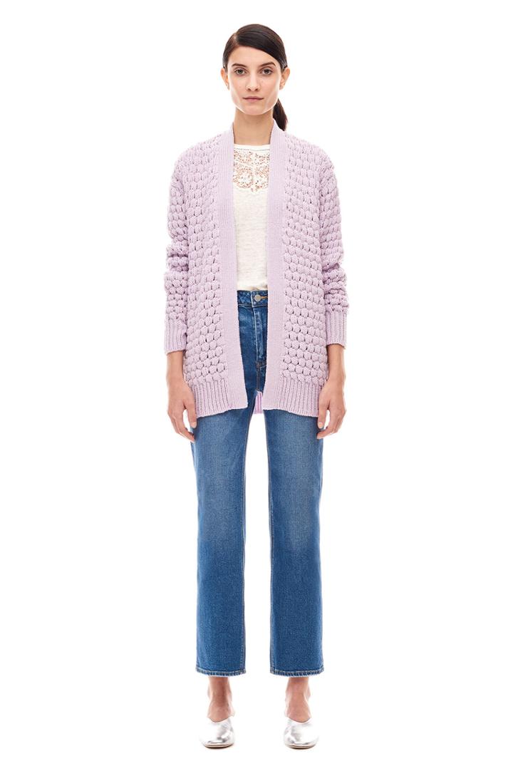 Rebecca Taylor Popcorn Stitch Cardigan