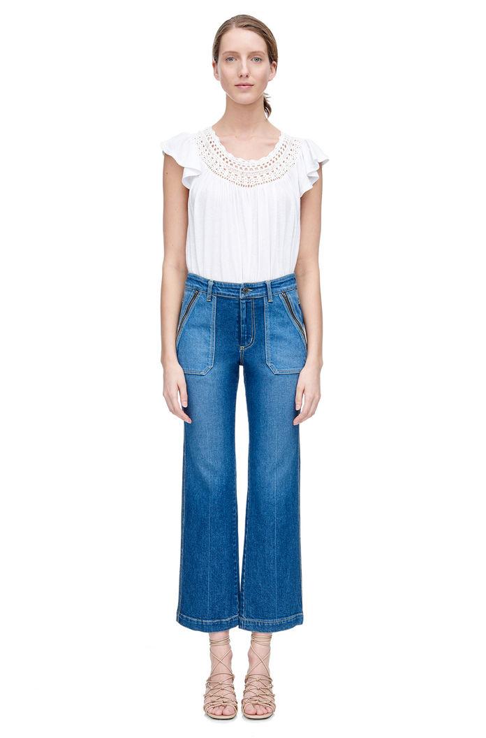 Rebecca Taylor Rebecca Taylor Patchwork Denim Pant 25 Denim Combo