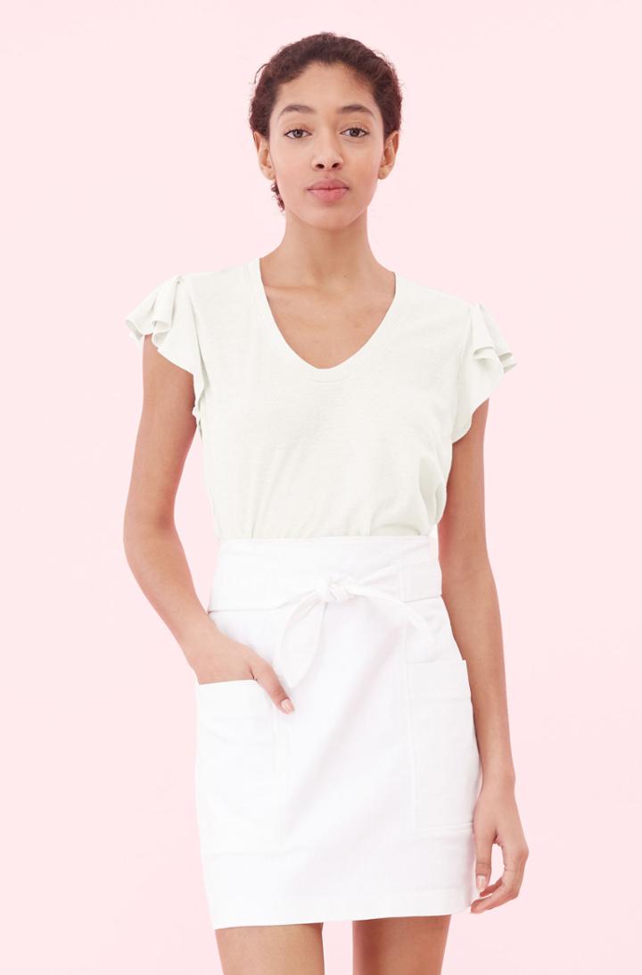 Rebecca Taylor Rebecca Taylor La Vie Washed Textured Jersey Tee