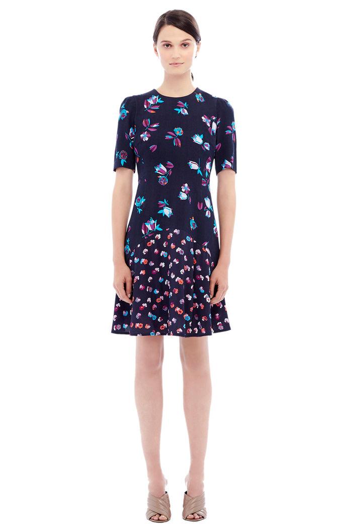 Rebecca Taylor Rebecca Taylor Long Sleeve Print Mix Dress 6 Navy Combo