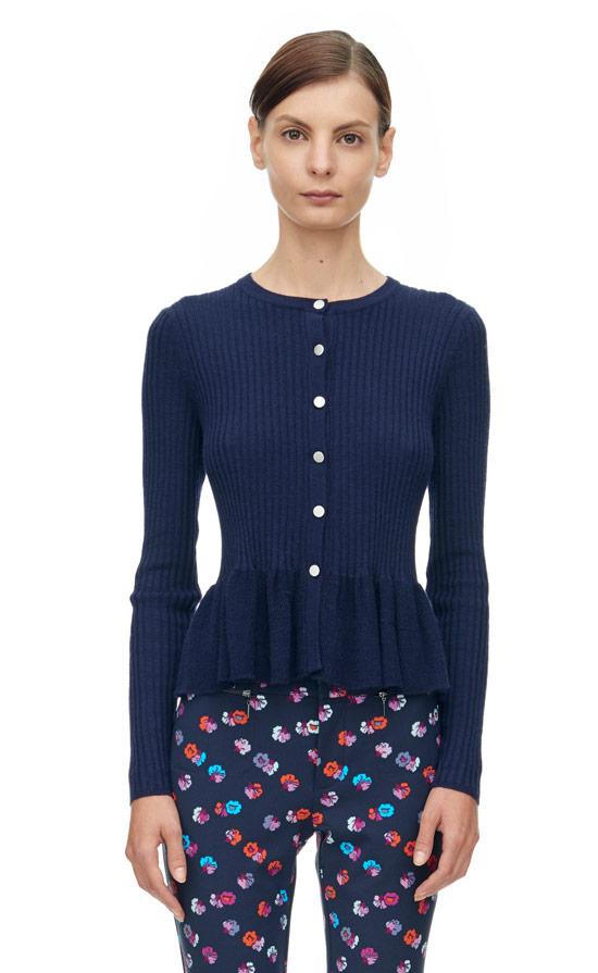 Rebecca Taylor Rebecca Taylor Ribbed Peplum Cardi