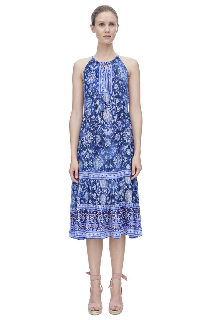 Rebecca Taylor Rebecca Taylor Sleeveless Dreamweaver Maxi Dress 6 Indigo Combo