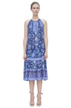 Rebecca Taylor Rebecca Taylor Sleeveless Dreamweaver Maxi Dress 6 Indigo Combo