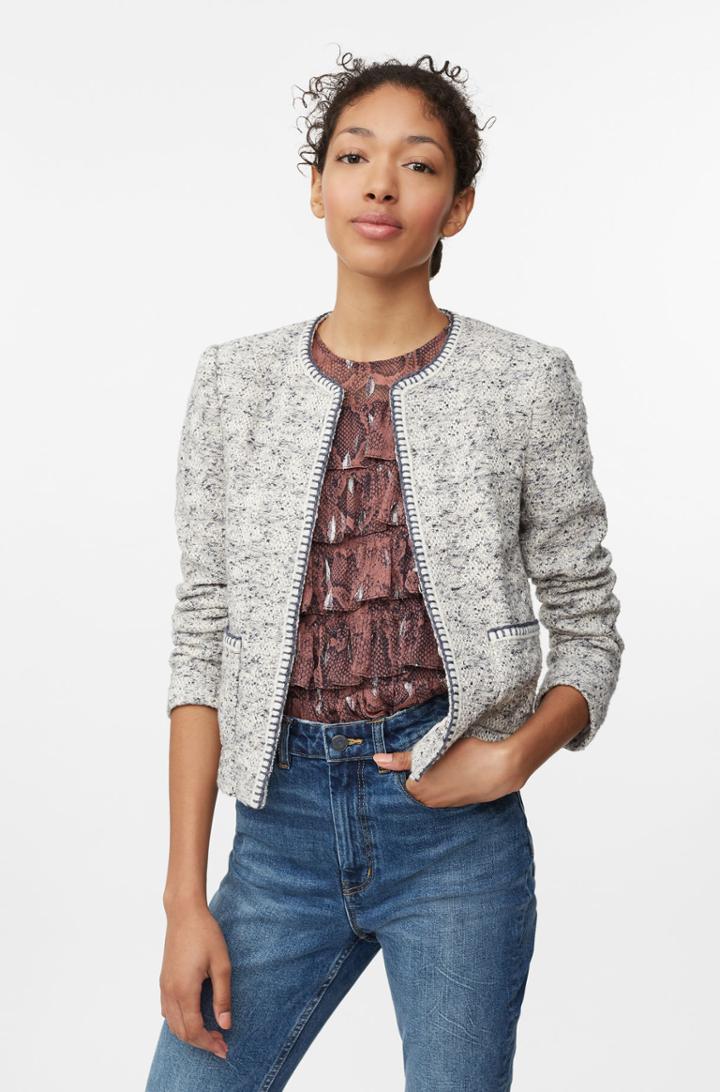 Rebecca Taylor Speckled Tweed Jacket