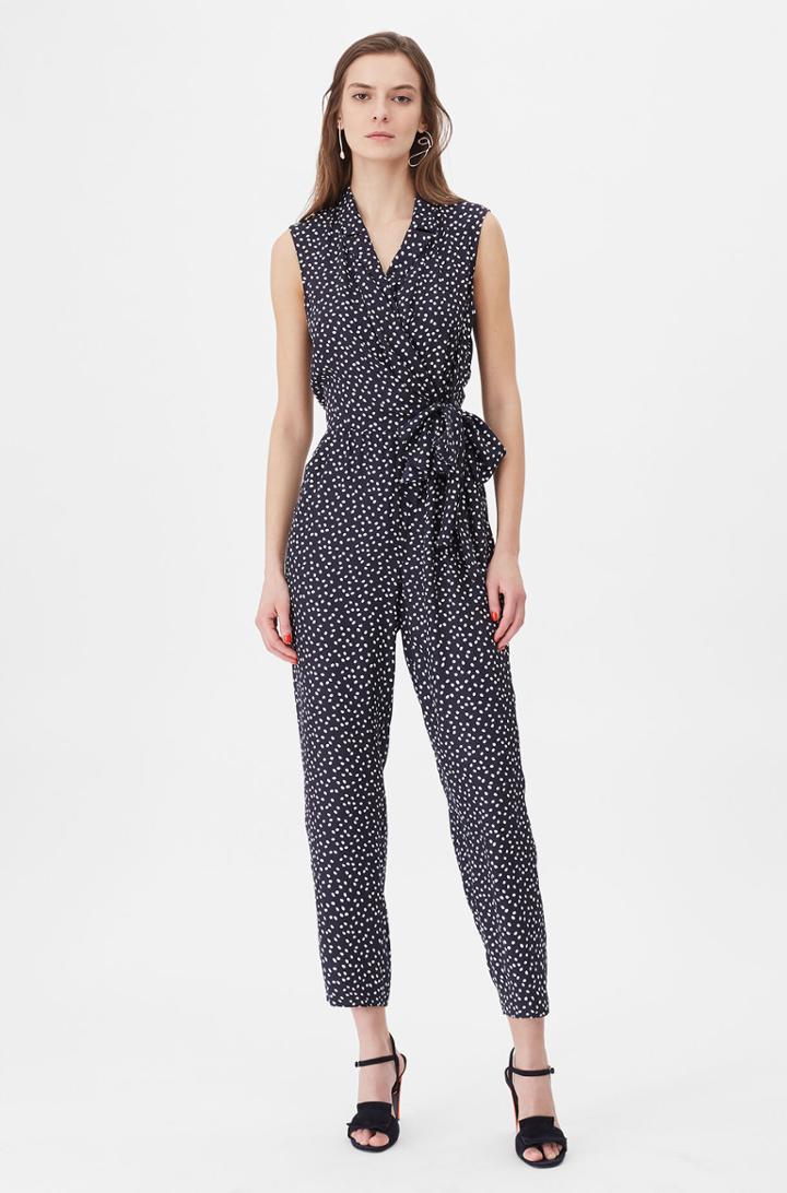 Rebecca Taylor Rebecca Taylor Tailored Pearl Dot Jacquard Jumpsuit