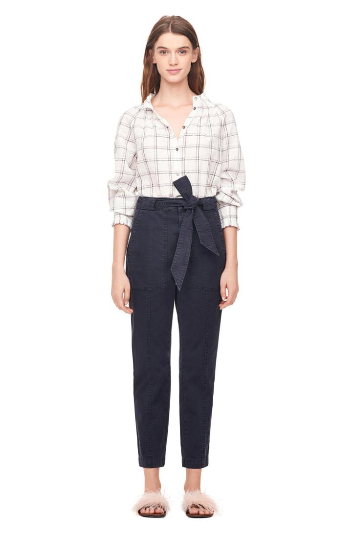 Rebecca Taylor La Vie Lurex Windowpane Check Top