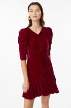 Rebecca Taylor Ruched Velvet Dress