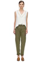 Rebecca Taylor Rebecca Taylor Sleeveless Silk And Lace Top 2 Chalk