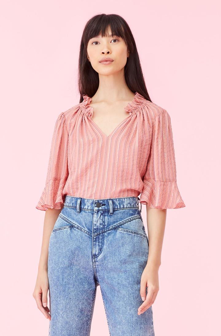 Rebecca Taylor Rebecca Taylor Mutli Lurex Stripe Top