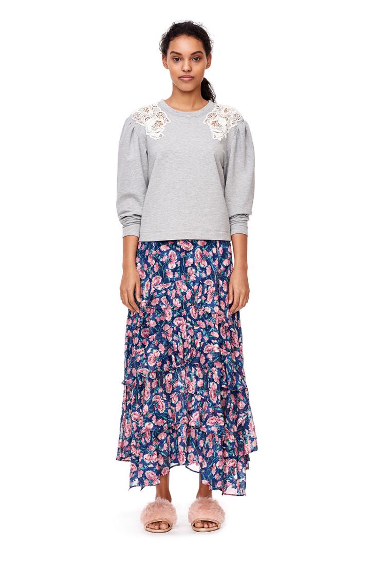 Rebecca Taylor Rebecca Taylor Lace Inset Sweatshirt