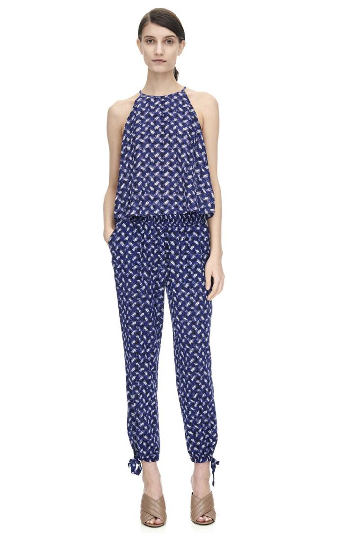 Rebecca Taylor Rebecca Taylor Sleeveless Criss Cross Tank 2 Indigo Combo