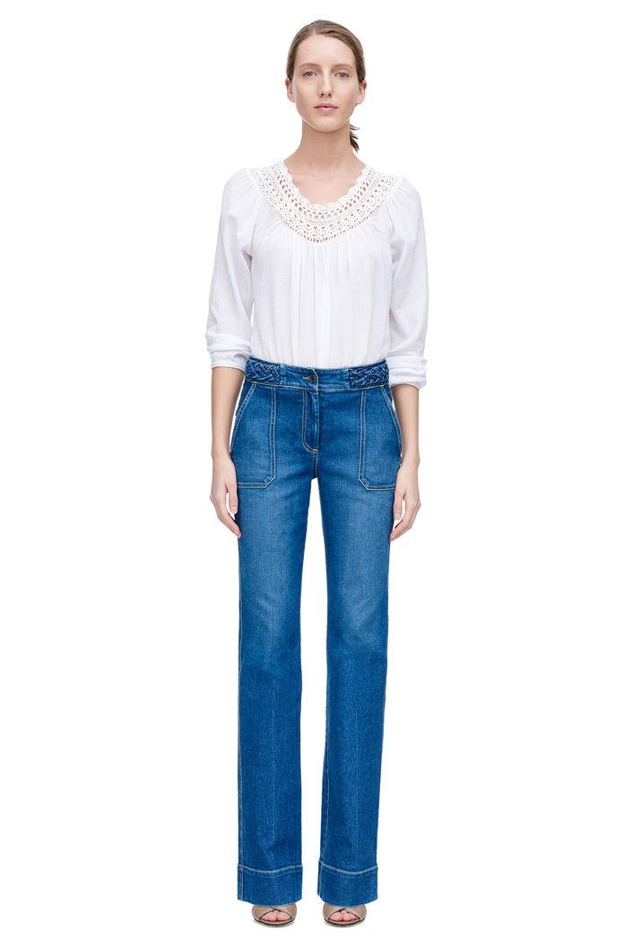 Rebecca Taylor Rebecca Taylor Long Sleeve Textured Gauze Top 8 Sea Salt