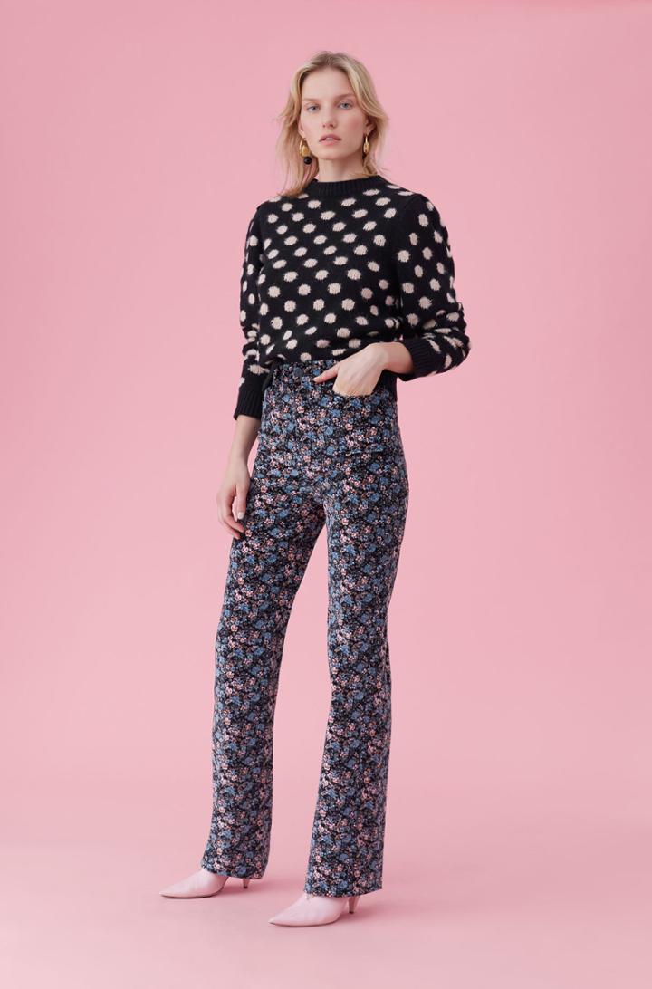 Rebecca Taylor La Vie Jacquard Dot Pullover