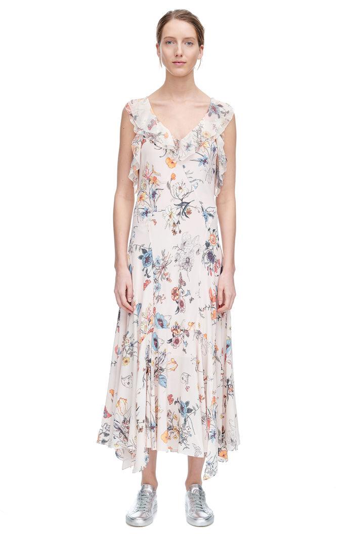 Rebecca Taylor Rebecca Taylor Sleeveless Meadow Floral Ruffle Dress 0 Pink Combo