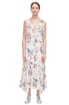 Rebecca Taylor Rebecca Taylor Sleeveless Meadow Floral Ruffle Dress 0 Pink Combo