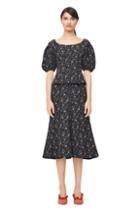Rebecca Taylor Stretch Floral Jacquard Top