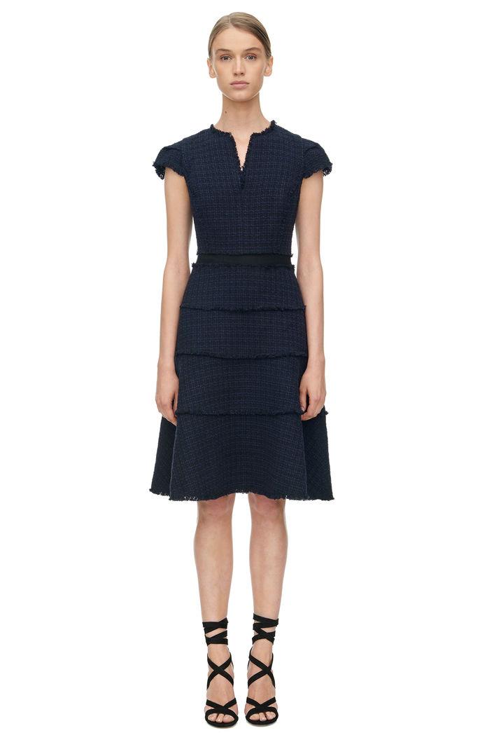 Rebecca Taylor Rebecca Taylor Short Sleeve Tweed Dress 6 Navy/black