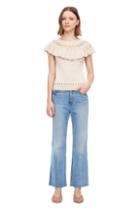 Rebecca Taylor La Vie Short Sleeve Tape Yarn Pullover