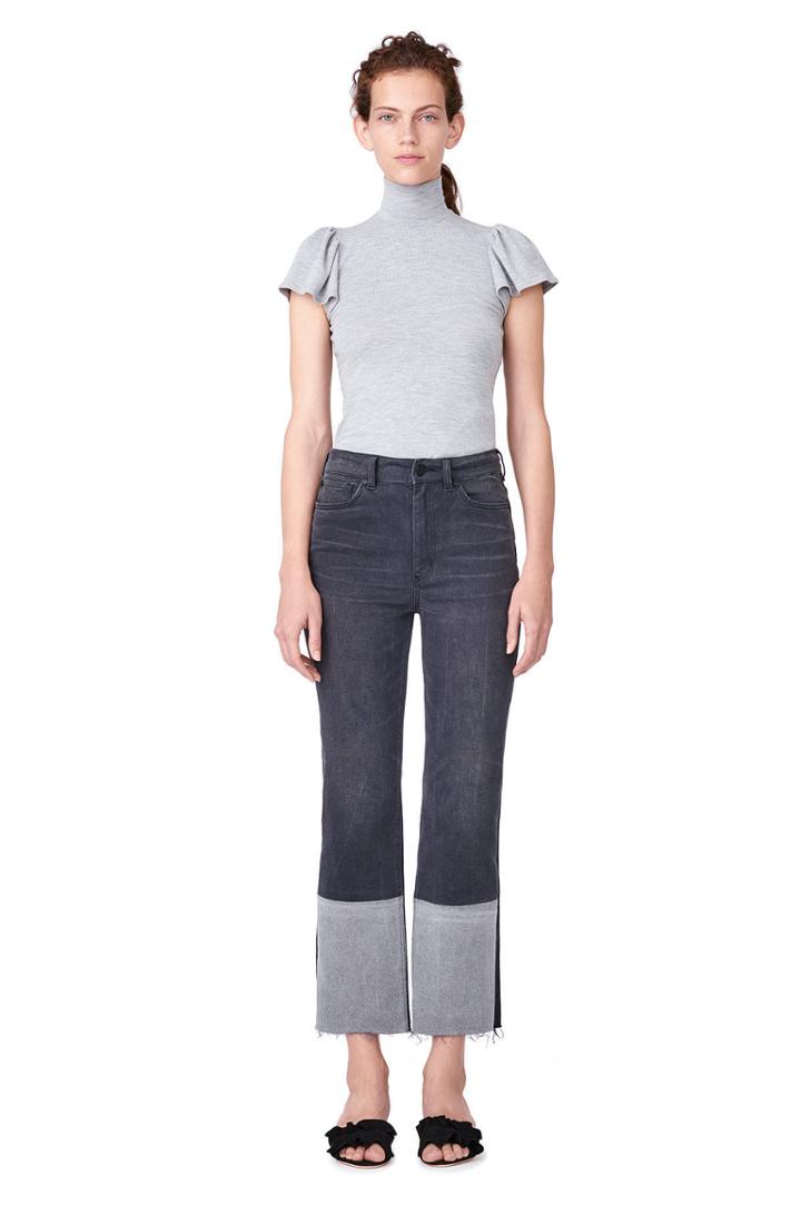 Rebecca Taylor Jersey Mock Neck Top
