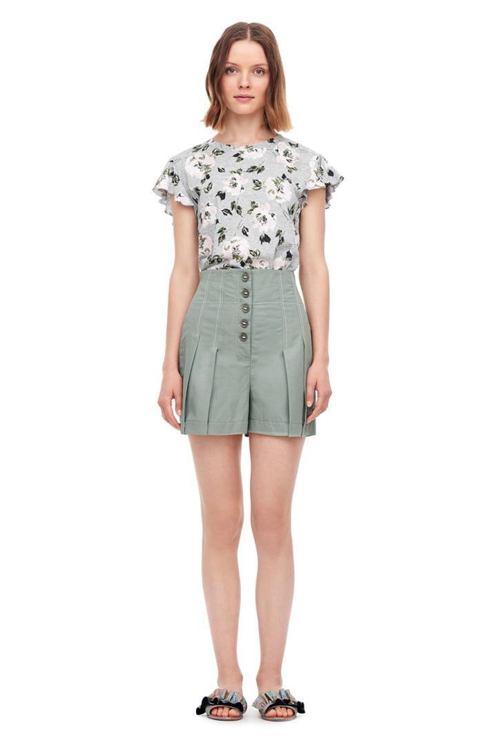 Rebecca Taylor Magnolia Floral Jersey Tee