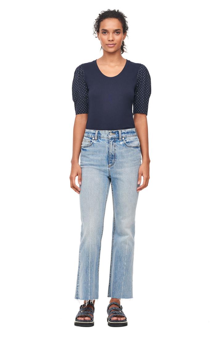 Rebecca Taylor Rebecca Taylor La Vie Ines Kick Boot Jeans Left Bank Wash, Size 24