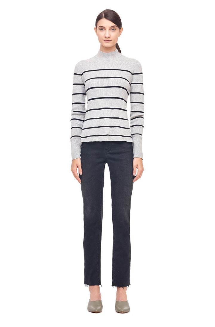 Rebecca Taylor La Vie Striped Cotton Pullover
