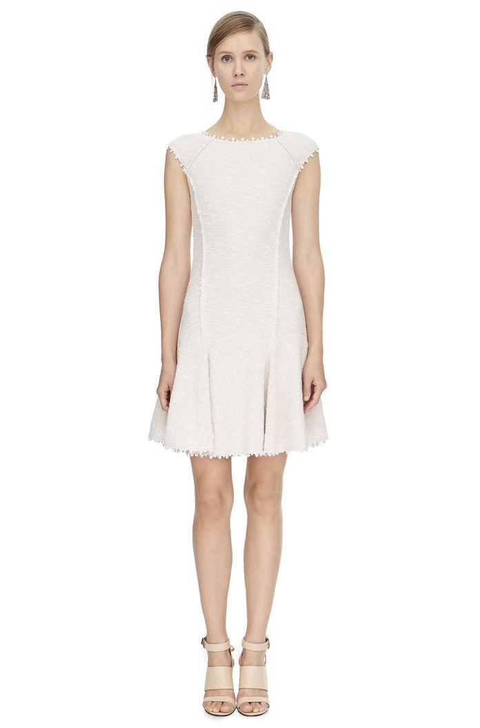 Rebecca Taylor Rebecca Taylor Sleeveless Stretch Boucle Dress 8 Vanilla