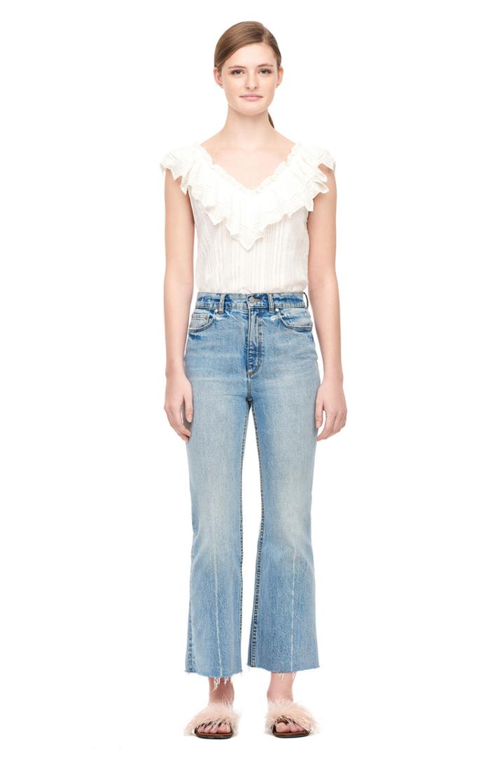 Rebecca Taylor Mariana Gauze & Eyelet Top