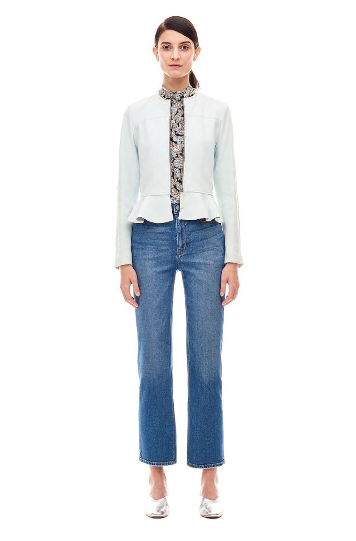 Rebecca Taylor Nubuck Ruffle Jacket