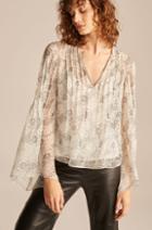 Rebecca Taylor Rebecca Taylor Forget Me Not Fleur Silk Pintuck Blouse