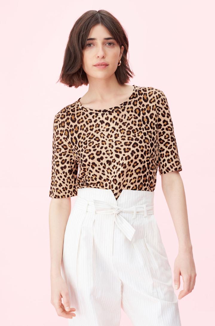 Rebecca Taylor Rebecca Taylor Spring Leopard Jersey Top