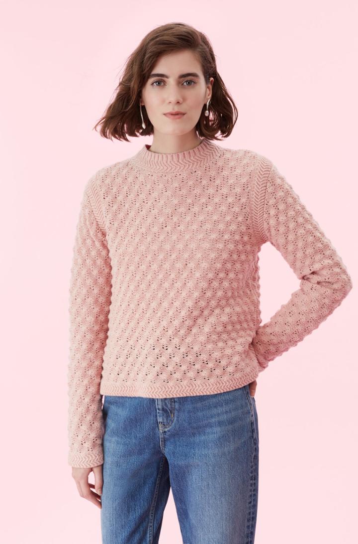 Rebecca Taylor La Vie Popcorn Pointelle Pullover