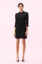 Rebecca Taylor Rebecca Taylor Crepe & Lace Dress Black, Size 2