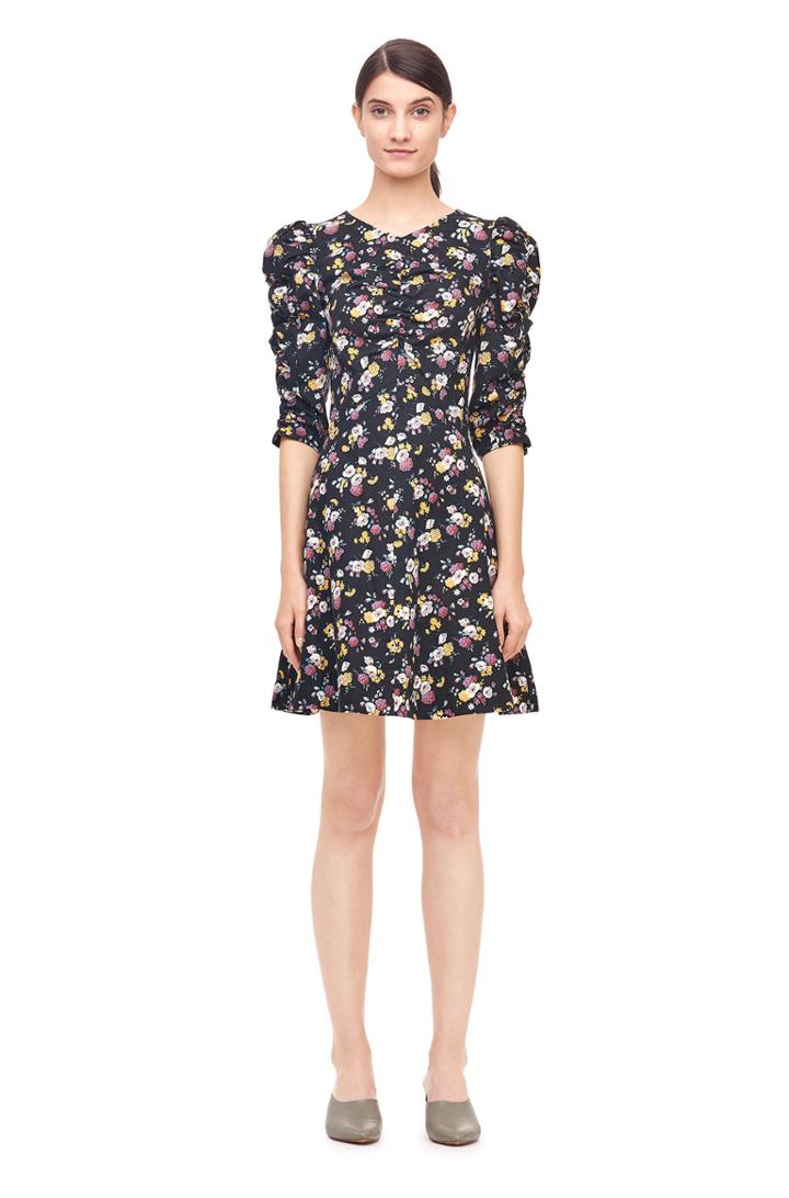 Rebecca Taylor La Vie Winter Posey Print Silk Twill Dress