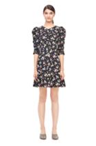 Rebecca Taylor La Vie Winter Posey Print Silk Twill Dress