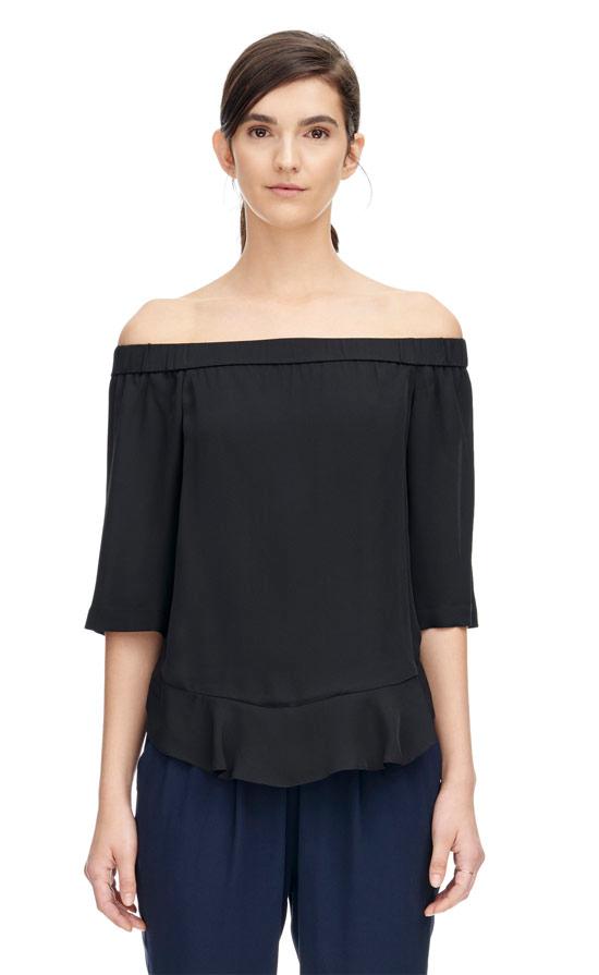 Rebecca Taylor Rebecca Taylor Double Georgette Off Shoulder Top