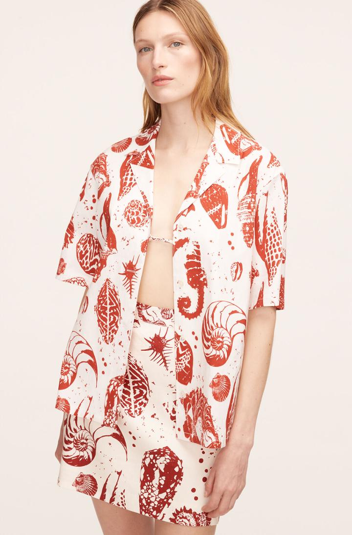 Rebecca Taylor Rebecca Taylor Sea Shore Linen-blend Cabana Shirt