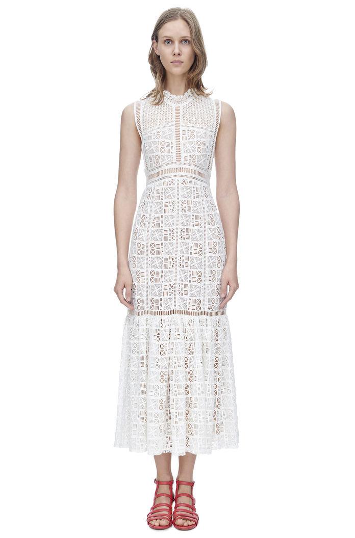 Rebecca Taylor Rebecca Taylor Sleeveless Crochet Lace Dress 8 Off White