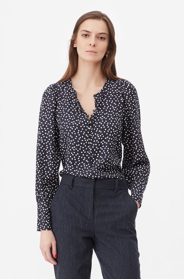 Rebecca Taylor Rebecca Taylor Tailored Pearl Dot Jacquard Top