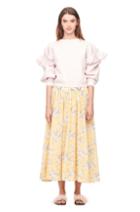 Rebecca Taylor Ruffled Terry & Organdy Sweatshirt