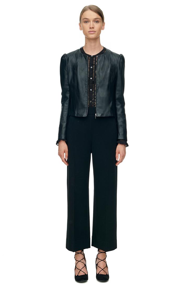 Rebecca Taylor Rebecca Taylor Nappa Leather Jacket 10 Black