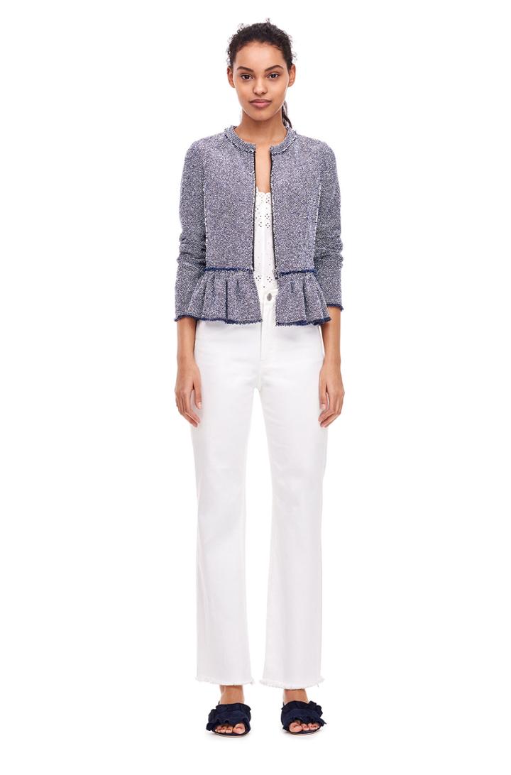 Rebecca Taylor Stretch Tweed Peplum Jacket