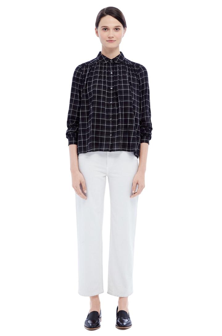 Rebecca Taylor Rebecca Taylor La Vie Windowpane Plaid Top Xs Black