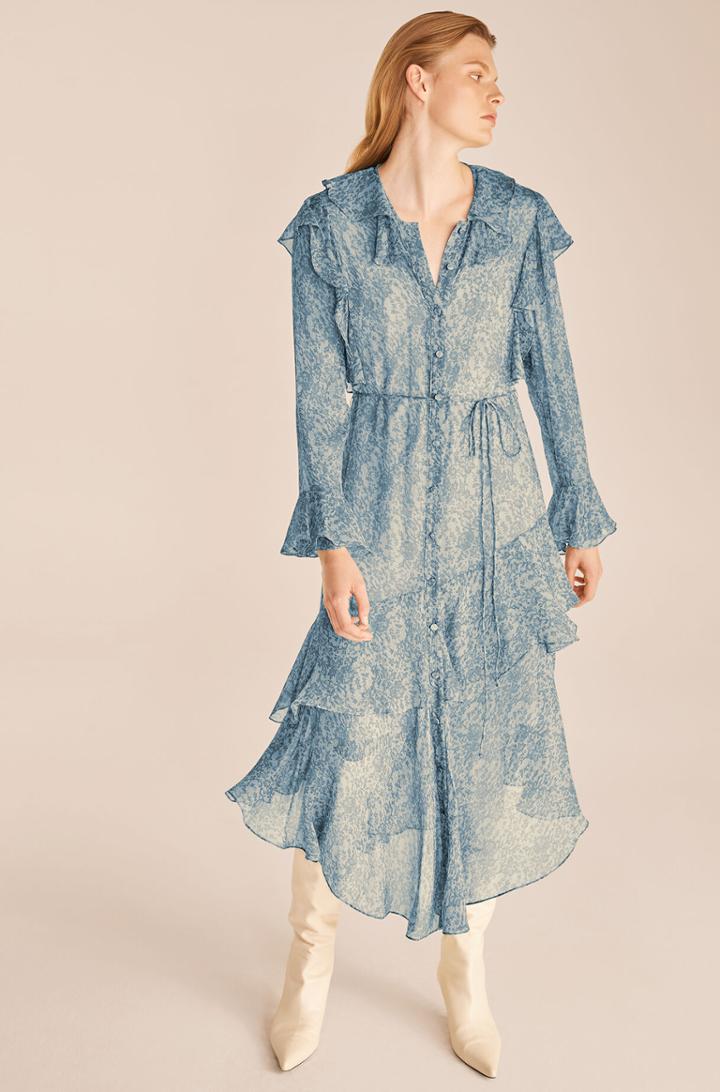 Rebecca Taylor Rebecca Taylor Chiffon Flutter Shirtdress