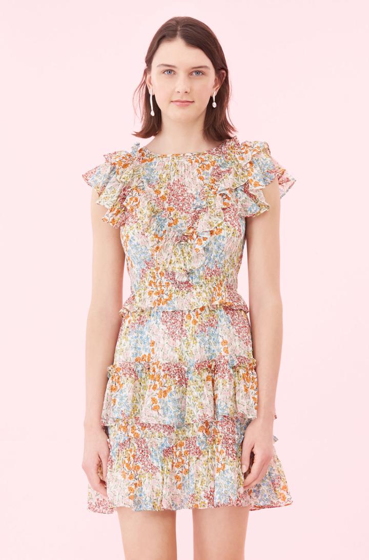 Rebecca Taylor Rebecca Taylor Ava Floral Ruffle Dress